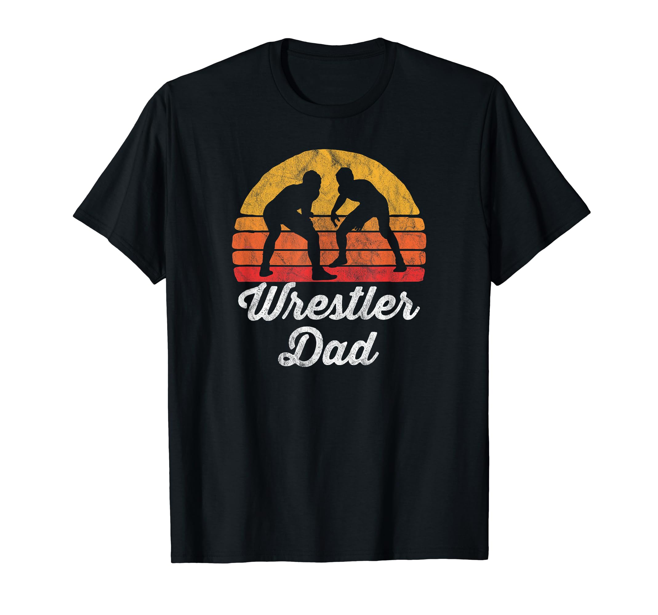 Wrestler Dad Distressed Wrestling T-Shirt - Fun Novelty Design for Adults - T-Shirt, Sweatshirt, Hoodie