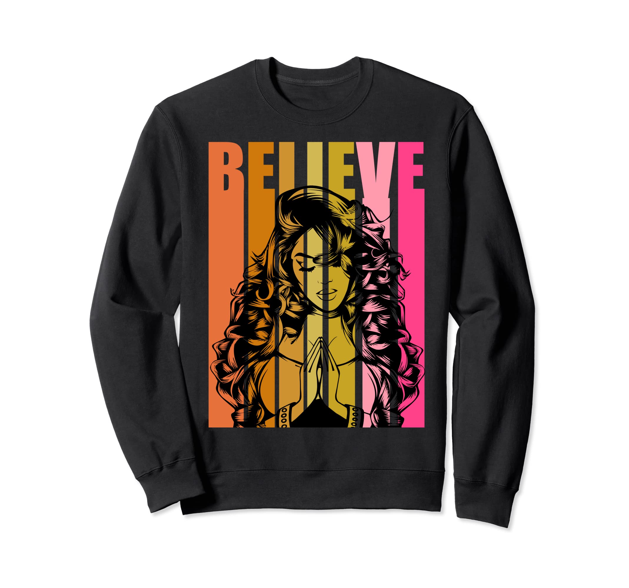 Womens Prayer Distressed Praying Sweatshirt - Novelty Apparel for Adults - T-Shirt, Sweatshirt, Hoodie