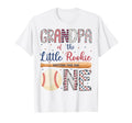 Grandpa One Little Rookie Baseball T-Shirt - Custom Art Print Men Women - T-Shirt, Sweatshirt, Hoodie
