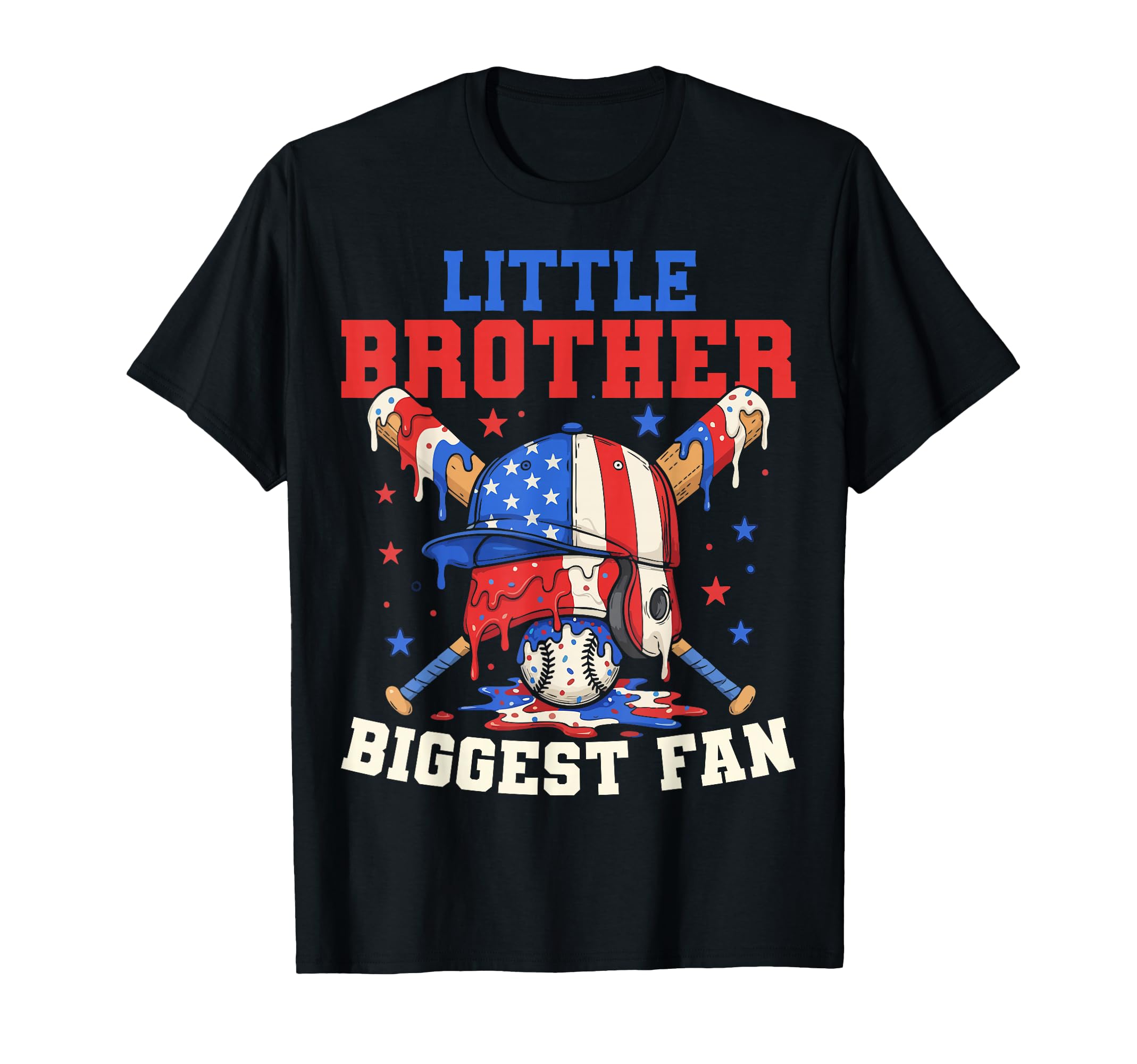 Little Brother Biggest Fan Baseball T-Shirt - Aesthetic Graphic Unisex - T-Shirt, Sweatshirt, Hoodie