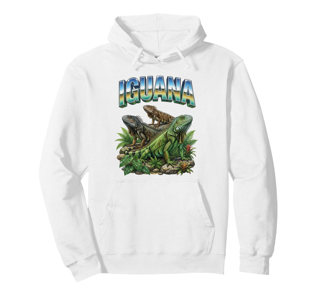 Iguana 70S 90S Iguana Animal Lover Hoodie - Streetwear Style for Adults - T-Shirt, Sweatshirt, Hoodie