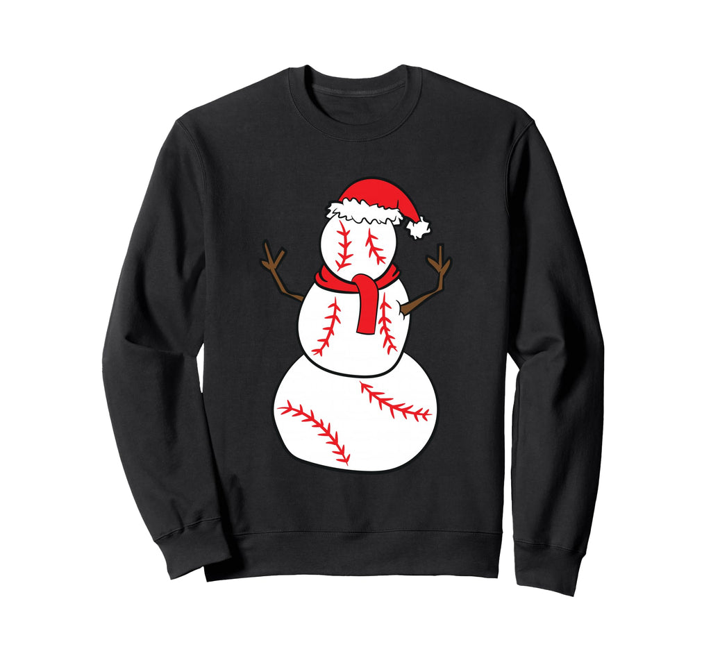Funny Baseball Snowman Baseball Sweatshirt - Trendy Graphic for Adults - T-Shirt, Sweatshirt, Hoodie