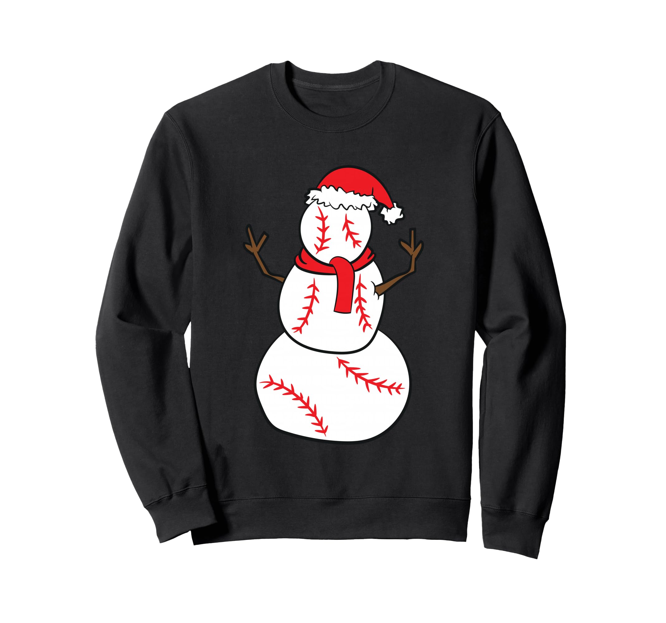 Funny Baseball Snowman Baseball Sweatshirt - Trendy Graphic for Adults - T-Shirt, Sweatshirt, Hoodie