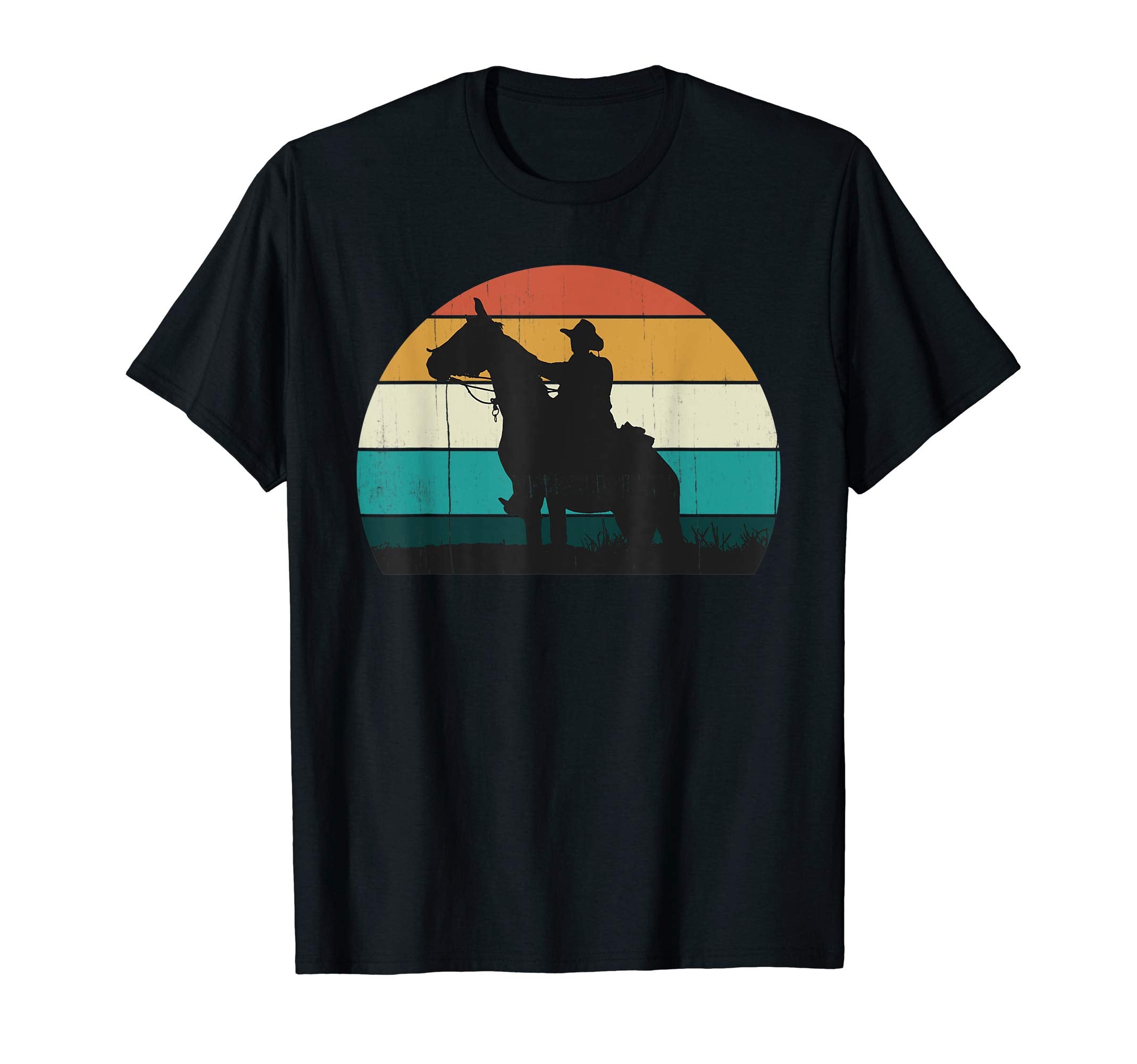 Cowboy Cowgirl Sunset Farmer Ranch T-Shirt - Novelty Apparel Men Women - T-Shirt, Sweatshirt, Hoodie