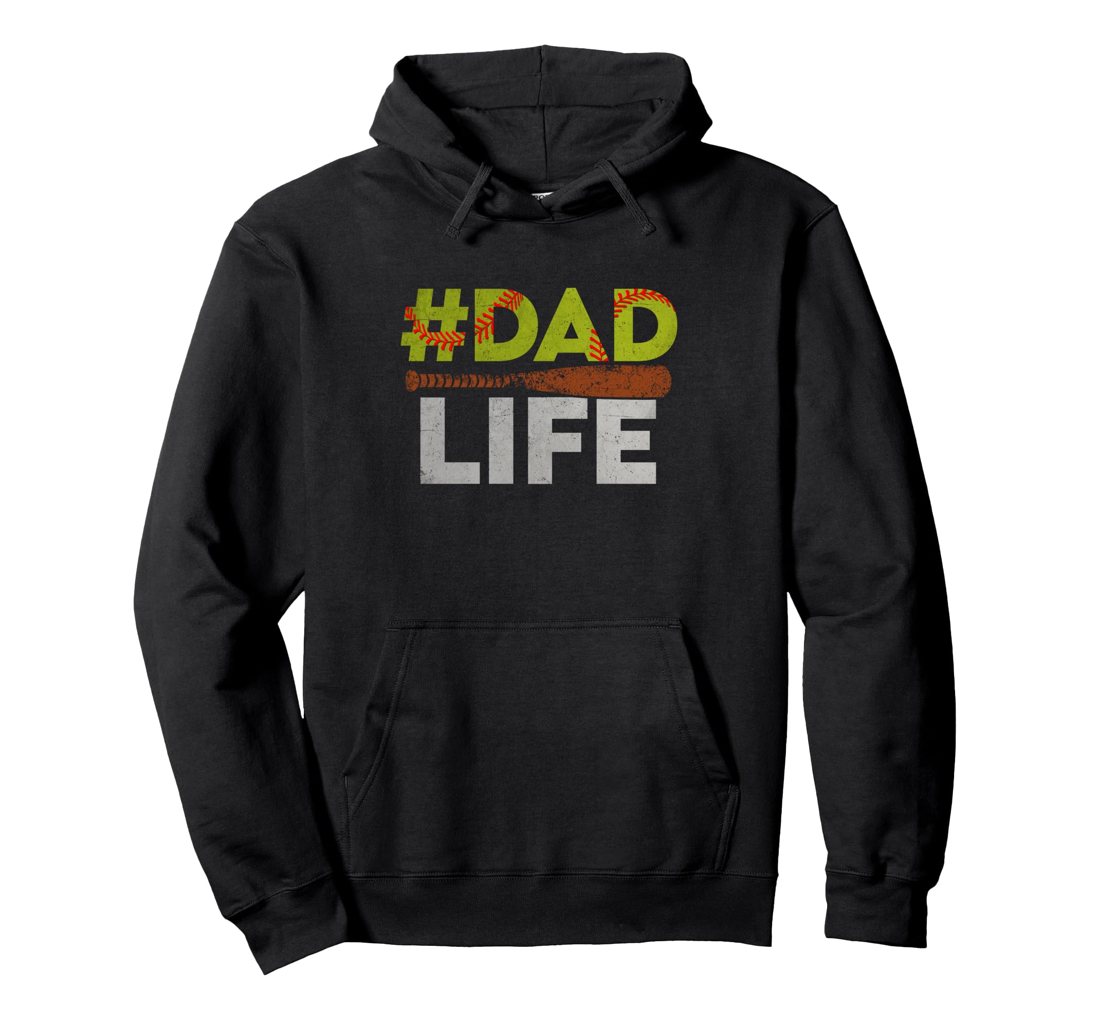 Softball Baseball Dad Life Fathers Day Hoodie - Novelty Apparel Men Women - T-Shirt, Sweatshirt, Hoodie