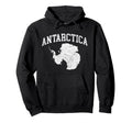Antarctic Map Minimalist Distressed Hoodie - Aesthetic Graphic Men Women - T-Shirt, Sweatshirt, Hoodie