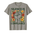 Silence Is Compliance Boho Floral T-Shirt - Custom Art Print for Adults - T-Shirt, Sweatshirt, Hoodie