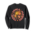 Floral Peace Sign 70S Groovy Boho Sweatshirt - Casual Everyday Wear Unisex - T-Shirt, Sweatshirt, Hoodie