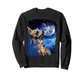 Chihuahua Howling Moon 90S 3 Dog Meme Sweatshirt - Unique Graphic Men Women - T-Shirt, Sweatshirt, Hoodie