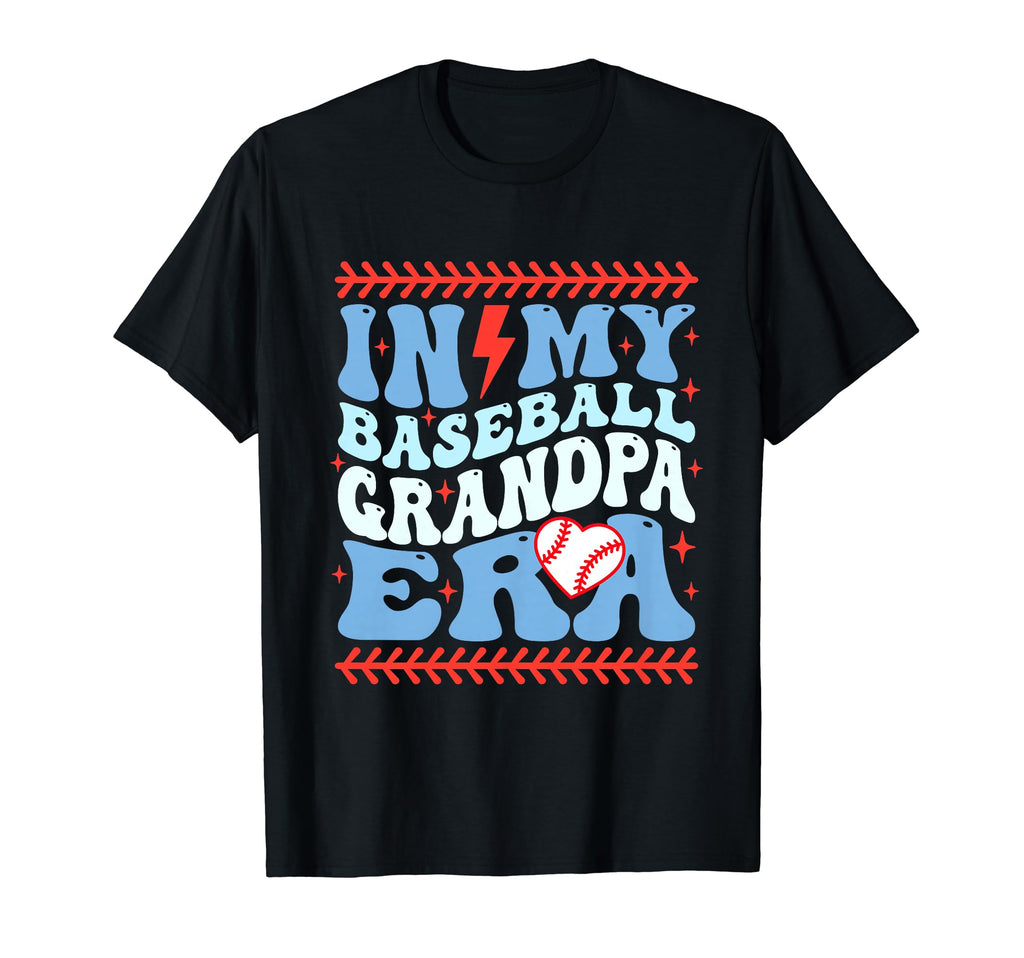 My Baseball Grandpa Era Groovy T-Shirt - Fun Novelty Design for Adults - T-Shirt, Sweatshirt, Hoodie