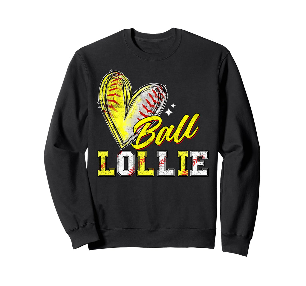 Funny Ball Lollie Softball Baseball Sweatshirt - Unique Graphic Men Women - T-Shirt, Sweatshirt, Hoodie