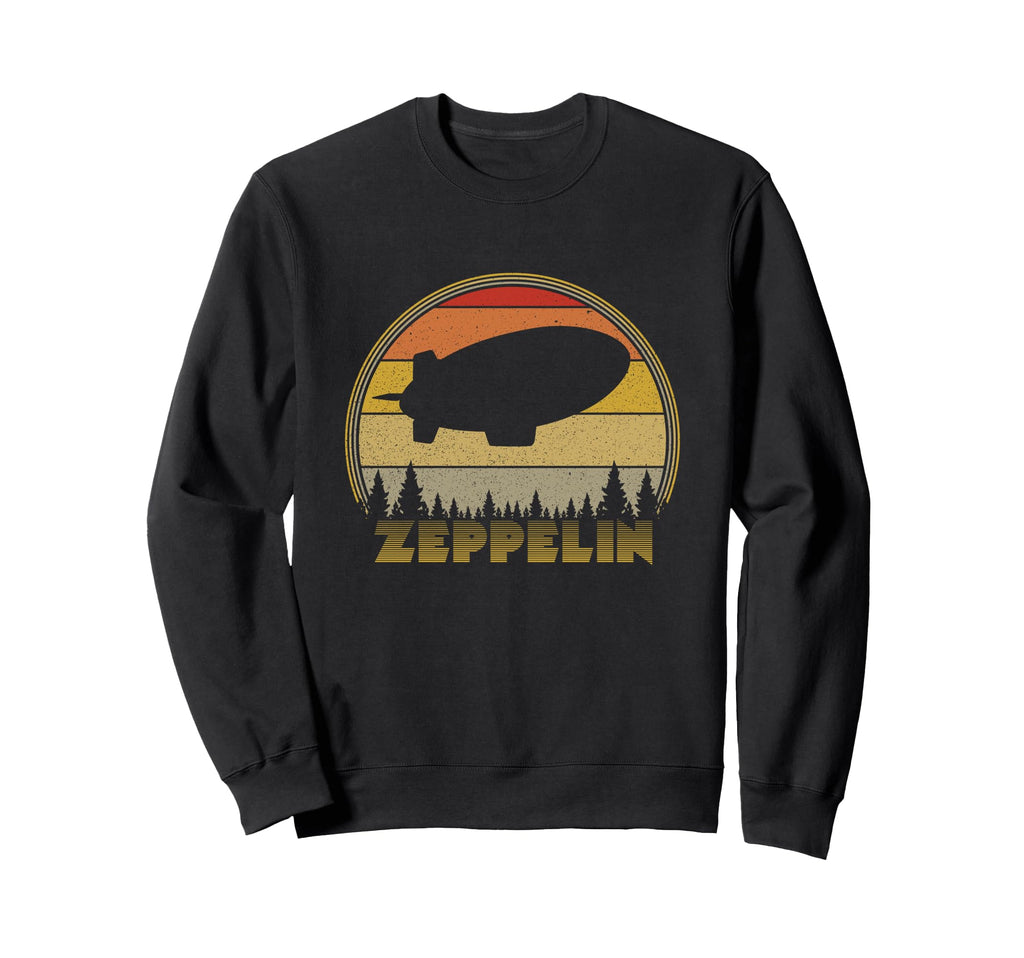 Zeppelin Sunset 70S 80S Distressed Sweatshirt - Unique Graphic Men Women - T-Shirt, Sweatshirt, Hoodie