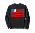American Baseball Bat Flag Usa Patriotic Sweatshirt - Unique Graphic Unisex - T-Shirt, Sweatshirt, Hoodie