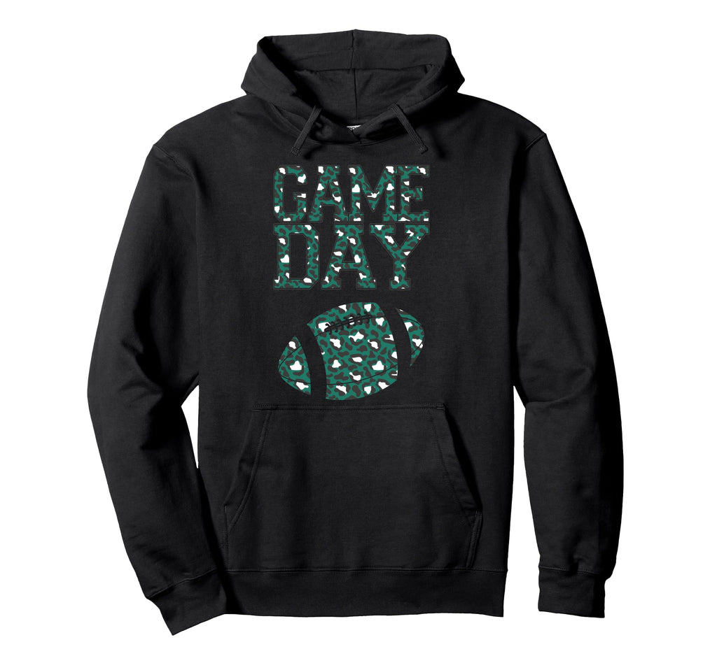 Leopard Game Day Football Mom Hoodie - Trendy Graphic Men Women - T-Shirt, Sweatshirt, Hoodie