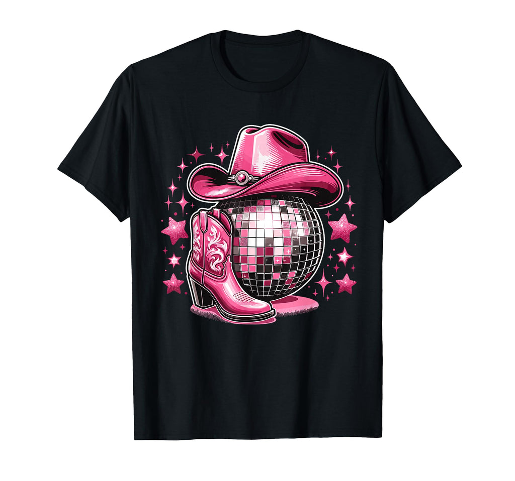 Western Cowgirl Rodeo Disco Bachelorette T-Shirt - Unique Graphic Unisex - T-Shirt, Sweatshirt, Hoodie