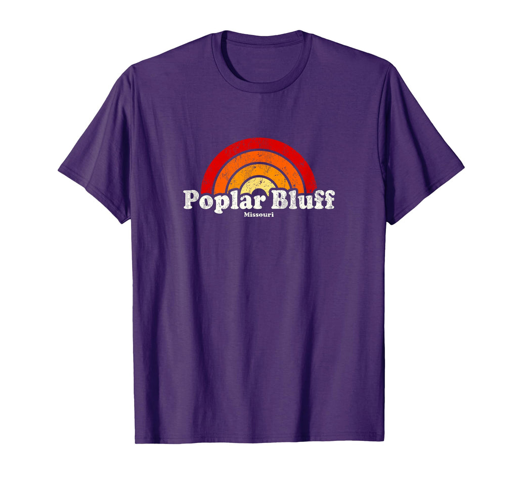Poplar Bluff Missouri Mo 70S Rainbow T-Shirt - Streetwear Style Men Women - T-Shirt, Sweatshirt, Hoodie