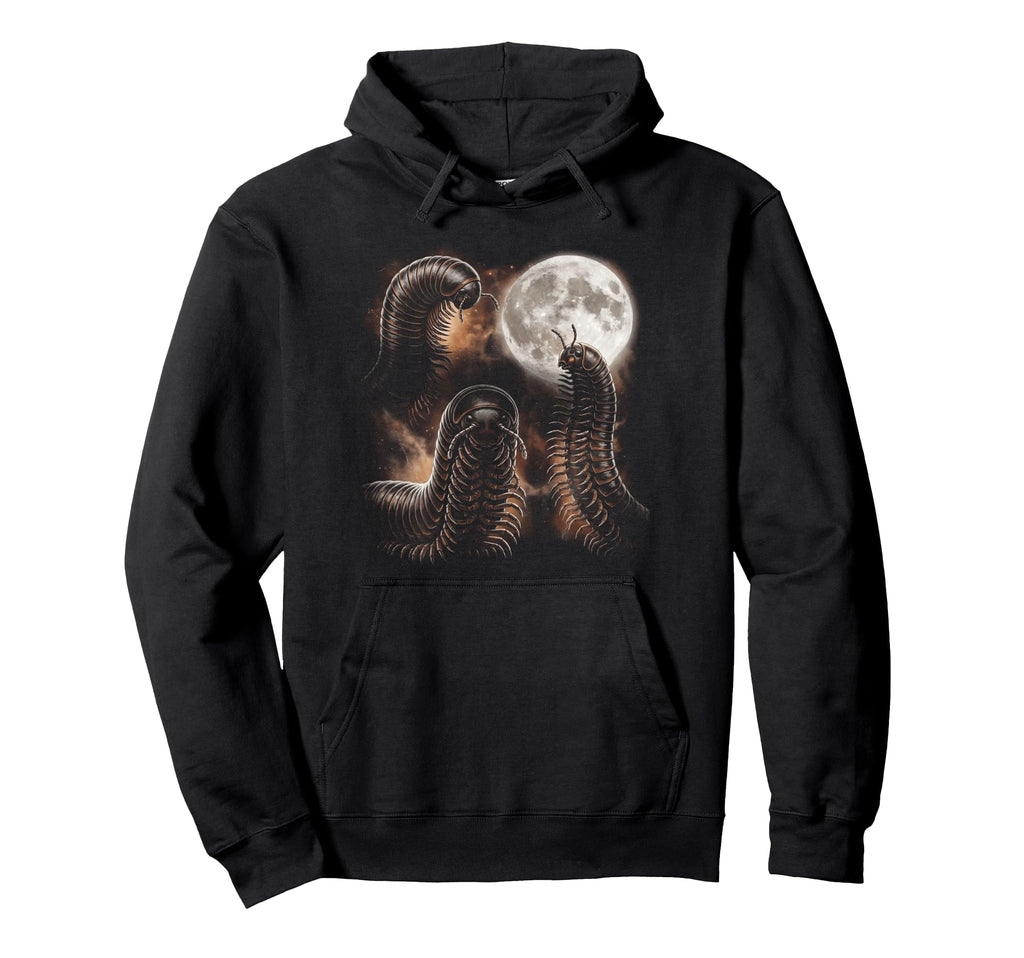 Three Millipede 90S Funny Full Moon Bug Hoodie - Novelty Apparel Unisex - T-Shirt, Sweatshirt, Hoodie
