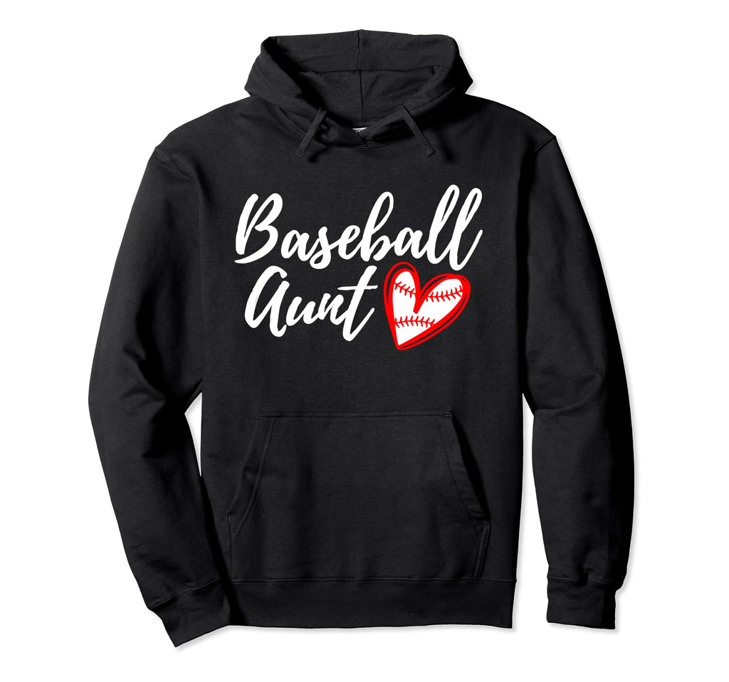 Baseball Aunt Heart Matching Hoodie - Casual Everyday Wear Men Women - T-Shirt, Sweatshirt, Hoodie
