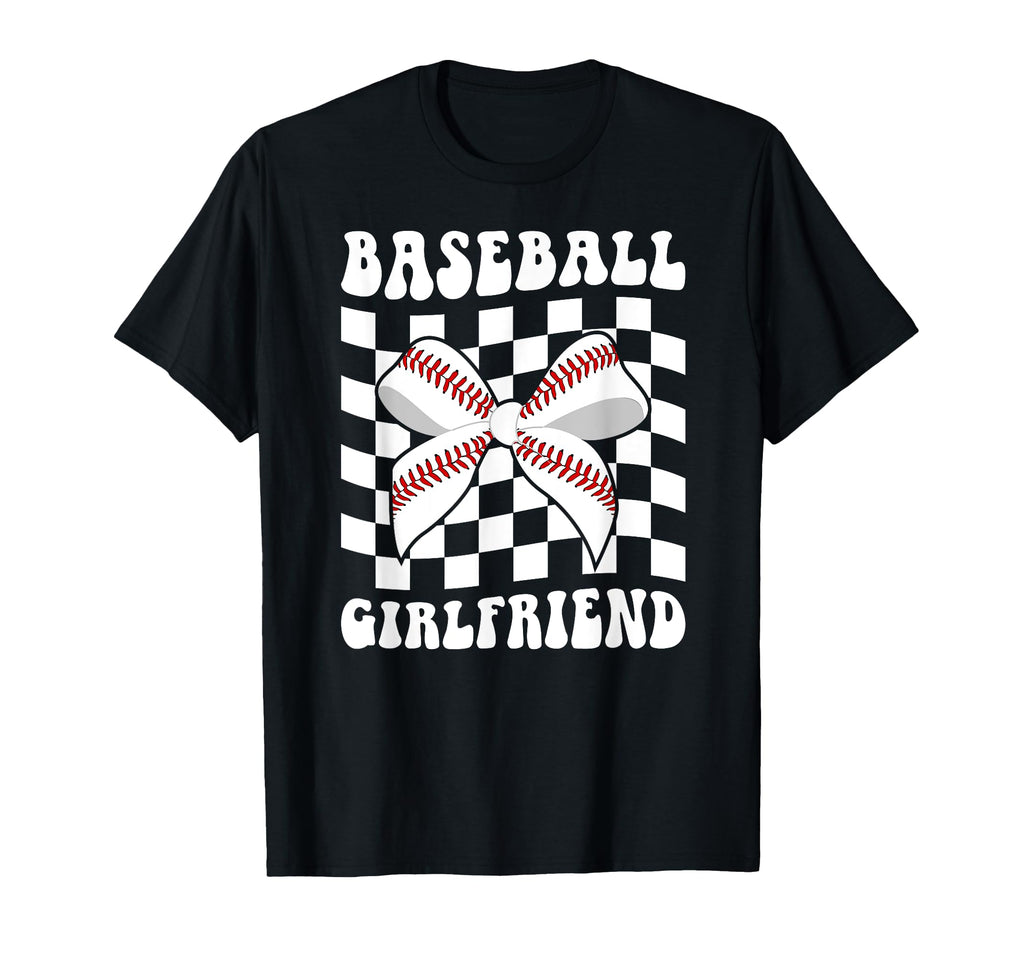 Baseball Girlfriend Groovy Baseball T-Shirt - Trendy Graphic for Adults - T-Shirt, Sweatshirt, Hoodie