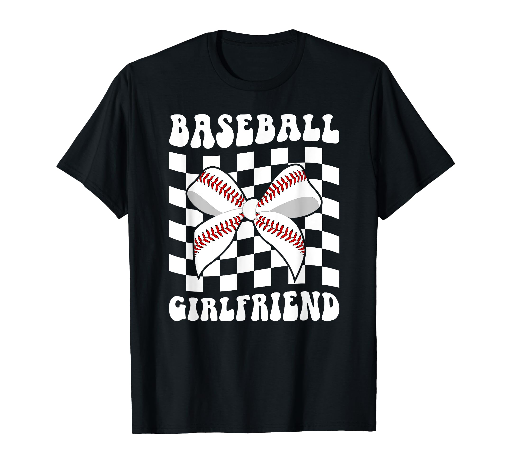 Baseball Girlfriend Groovy Baseball T-Shirt - Trendy Graphic for Adults - T-Shirt, Sweatshirt, Hoodie