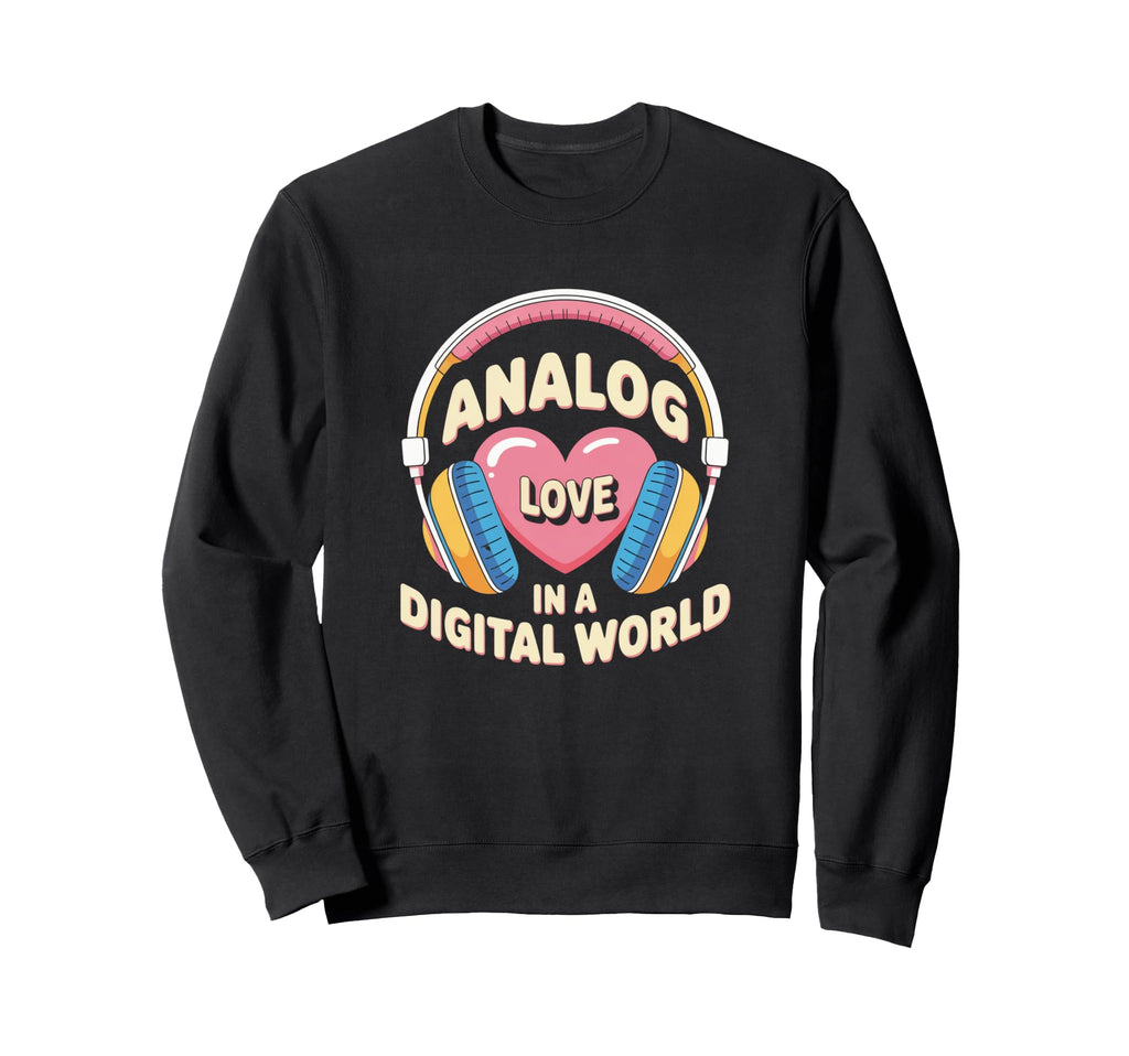 Analog Love Digital World Music Sweatshirt - Casual Everyday Wear Unisex - T-Shirt, Sweatshirt, Hoodie