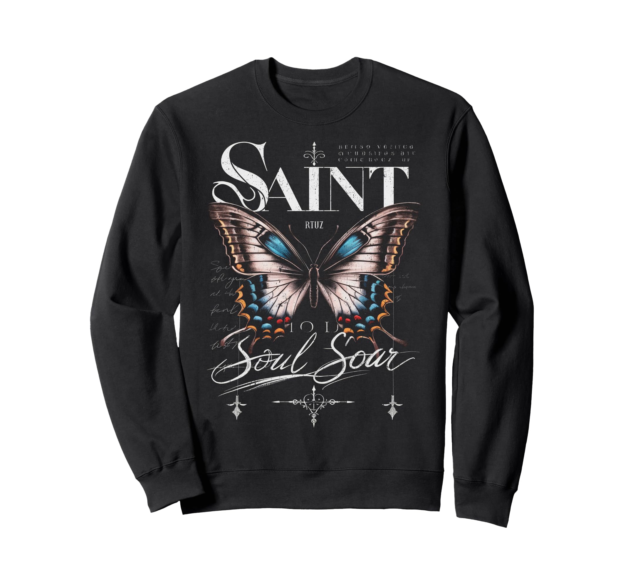 Y2K Streetwear Butterfly Sweatshirt - Custom Art Print for Adults - T-Shirt, Sweatshirt, Hoodie