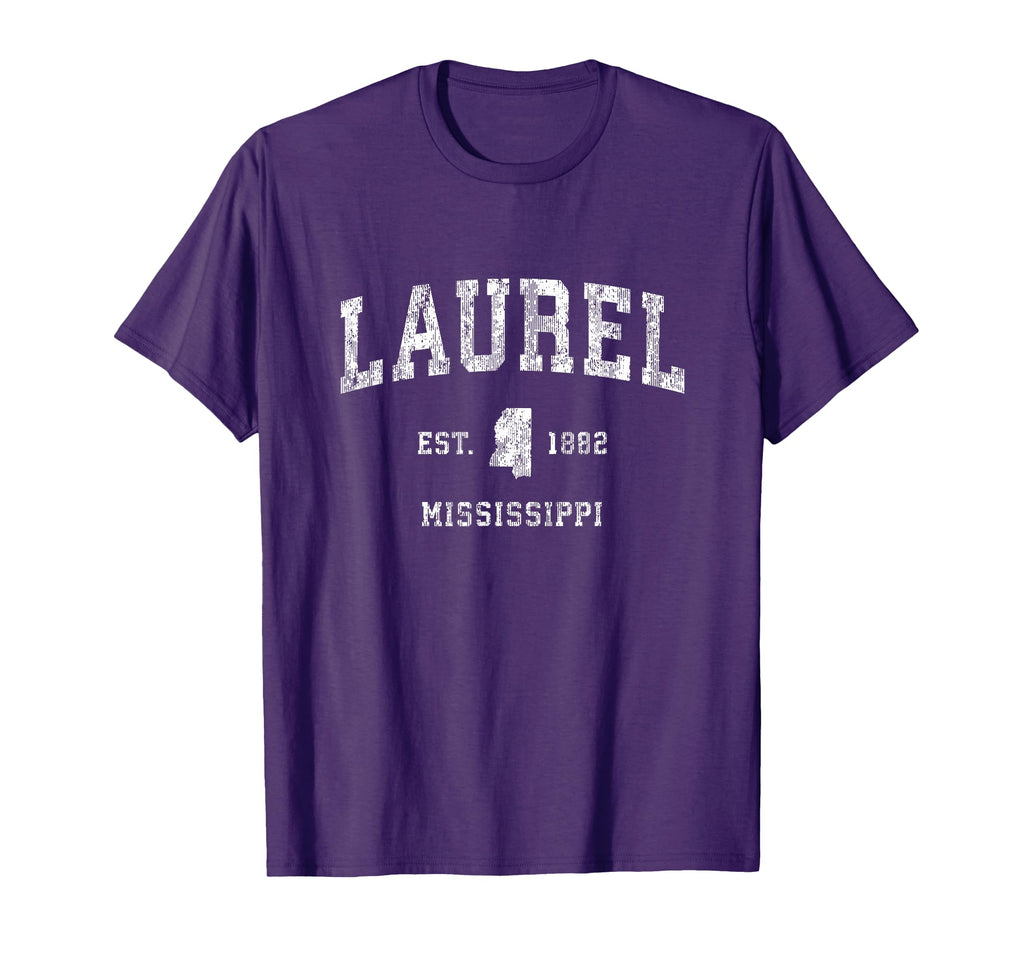 Laurel Mississippi Ms Athletic Sports T-Shirt - Graphic Print Men Women - T-Shirt, Sweatshirt, Hoodie