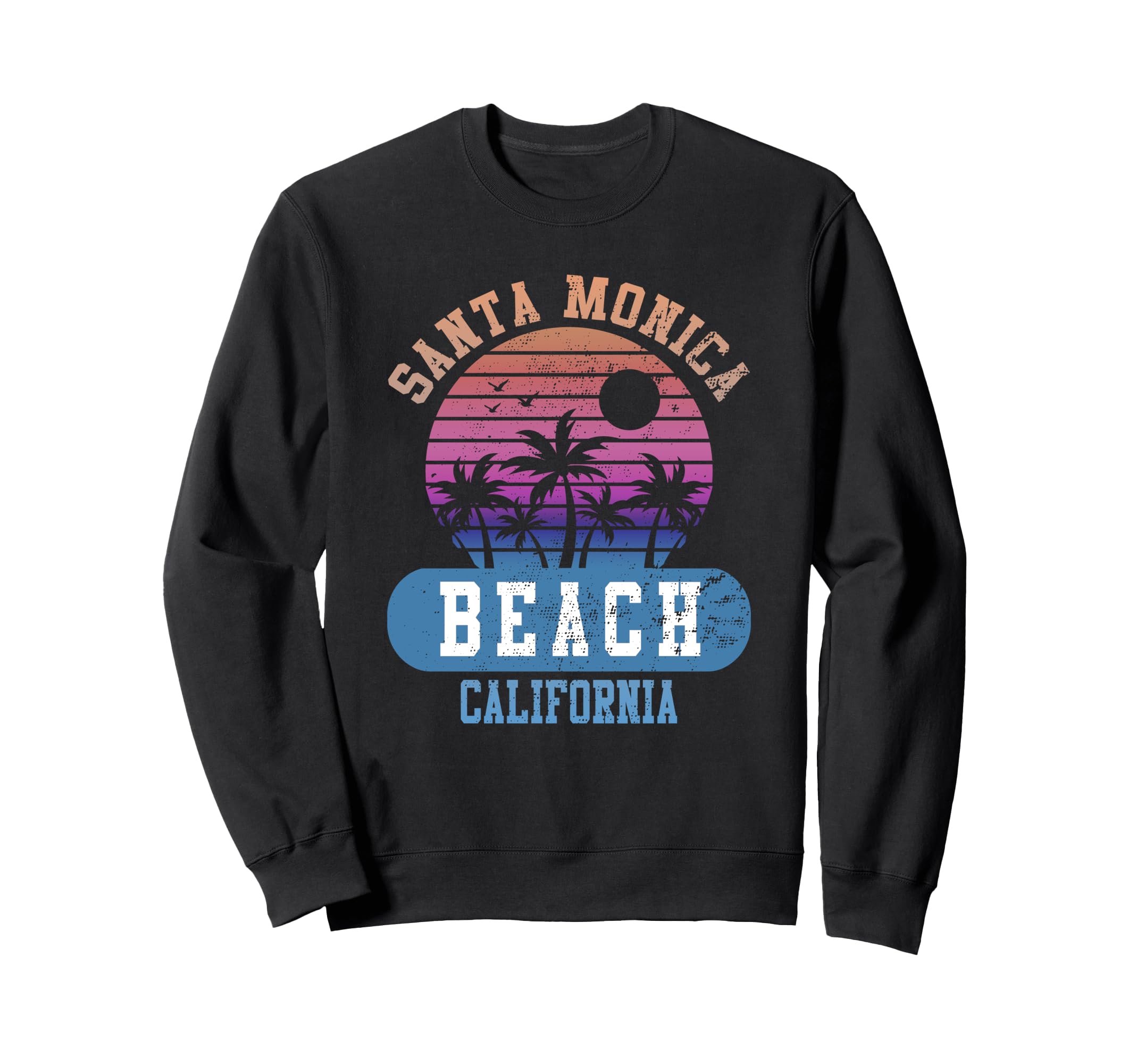 Santa Monica Beach California Sweatshirt - Trendy Graphic for Adults - T-Shirt, Sweatshirt, Hoodie