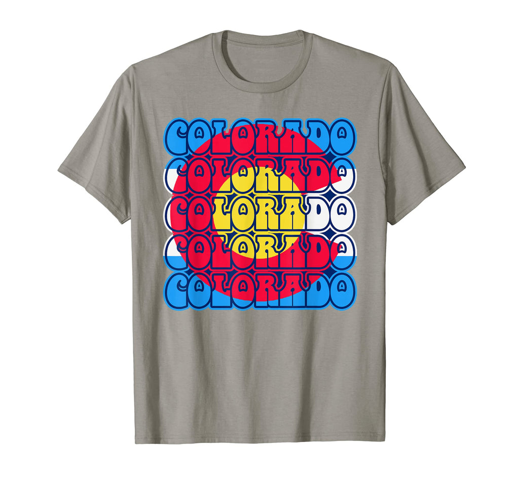 Colorado Flag Typography 70S State T-Shirt - Streetwear Style for Adults - T-Shirt, Sweatshirt, Hoodie