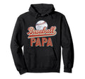 Proud Baseball Papa Grandpa Papa Baseball Hoodie - Custom Art Print Unisex - T-Shirt, Sweatshirt, Hoodie
