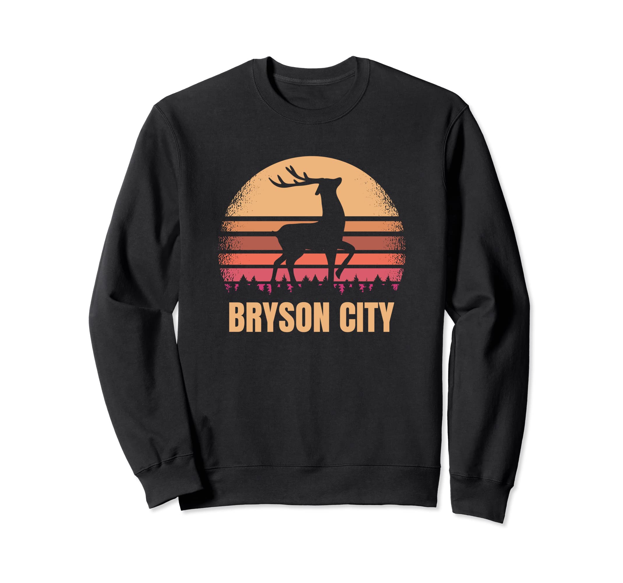 Bryson City North Carolina Deer Nc Sweatshirt - Minimalist Print Unisex - T-Shirt, Sweatshirt, Hoodie