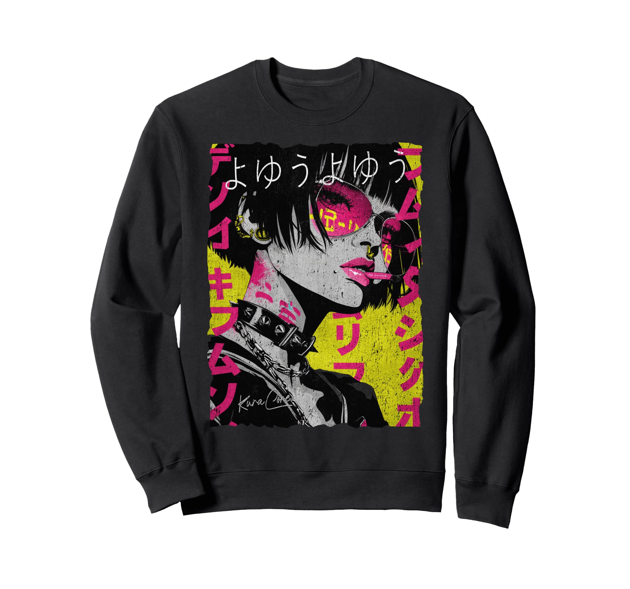Japanese Streetwear Cyberpunk Y2K Sweatshirt - Trendy Graphic Unisex - T-Shirt, Sweatshirt, Hoodie