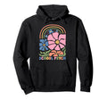 Boho Floral School Psych Teacher Hoodie - Aesthetic Graphic for Adults - T-Shirt, Sweatshirt, Hoodie