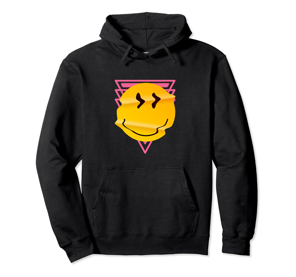 80S Neon Art Smile Hoodie - Minimalist Print Men Women - T-Shirt, Sweatshirt, Hoodie