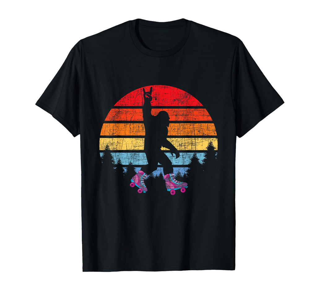 Bigfoot Skater Roller Skating Roller T-Shirt - Custom Art Print Men Women - T-Shirt, Sweatshirt, Hoodie