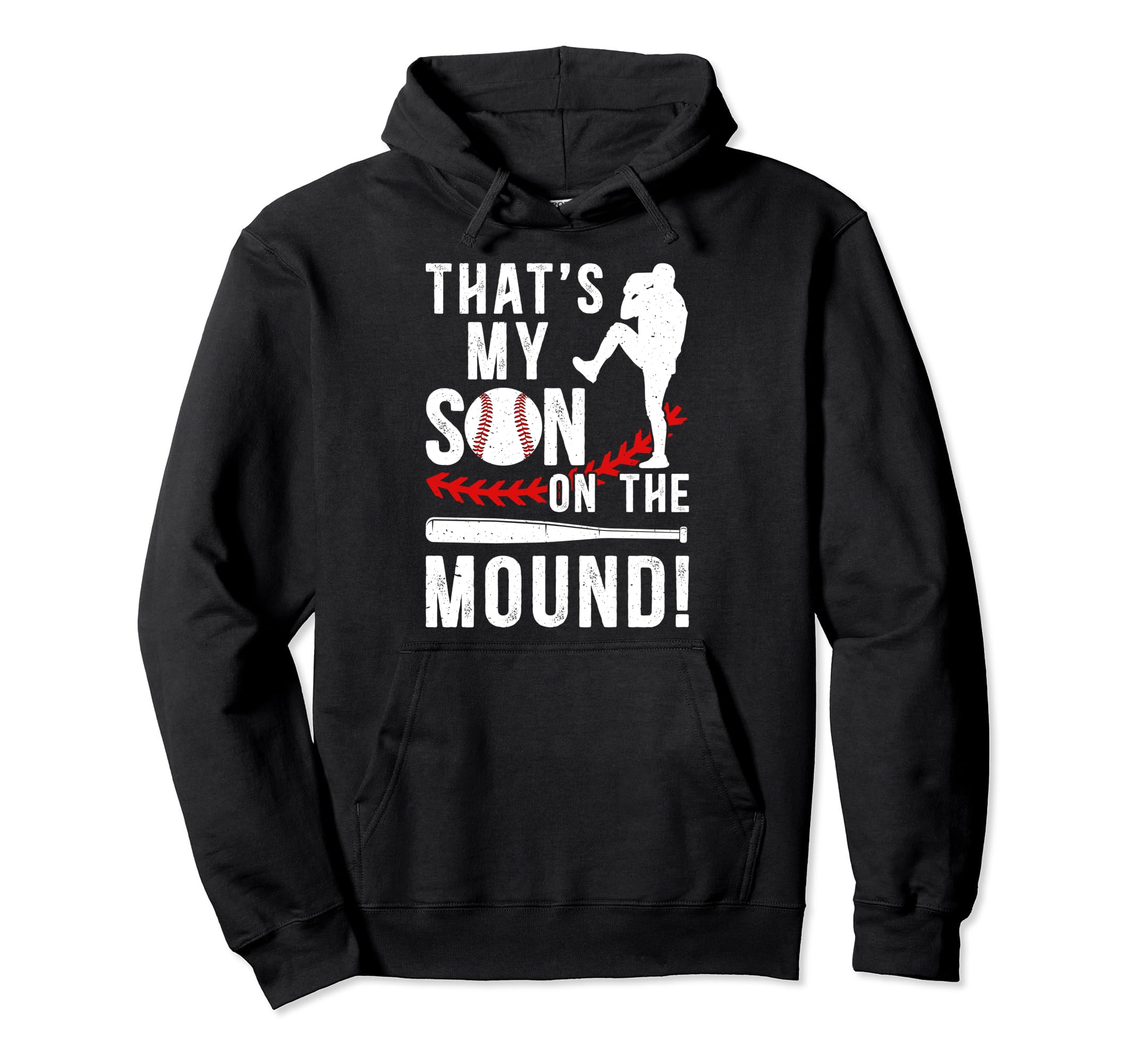 Thats My Son Baseball Pitcher Dad Hoodie - Casual Everyday Wear Men Women - T-Shirt, Sweatshirt, Hoodie