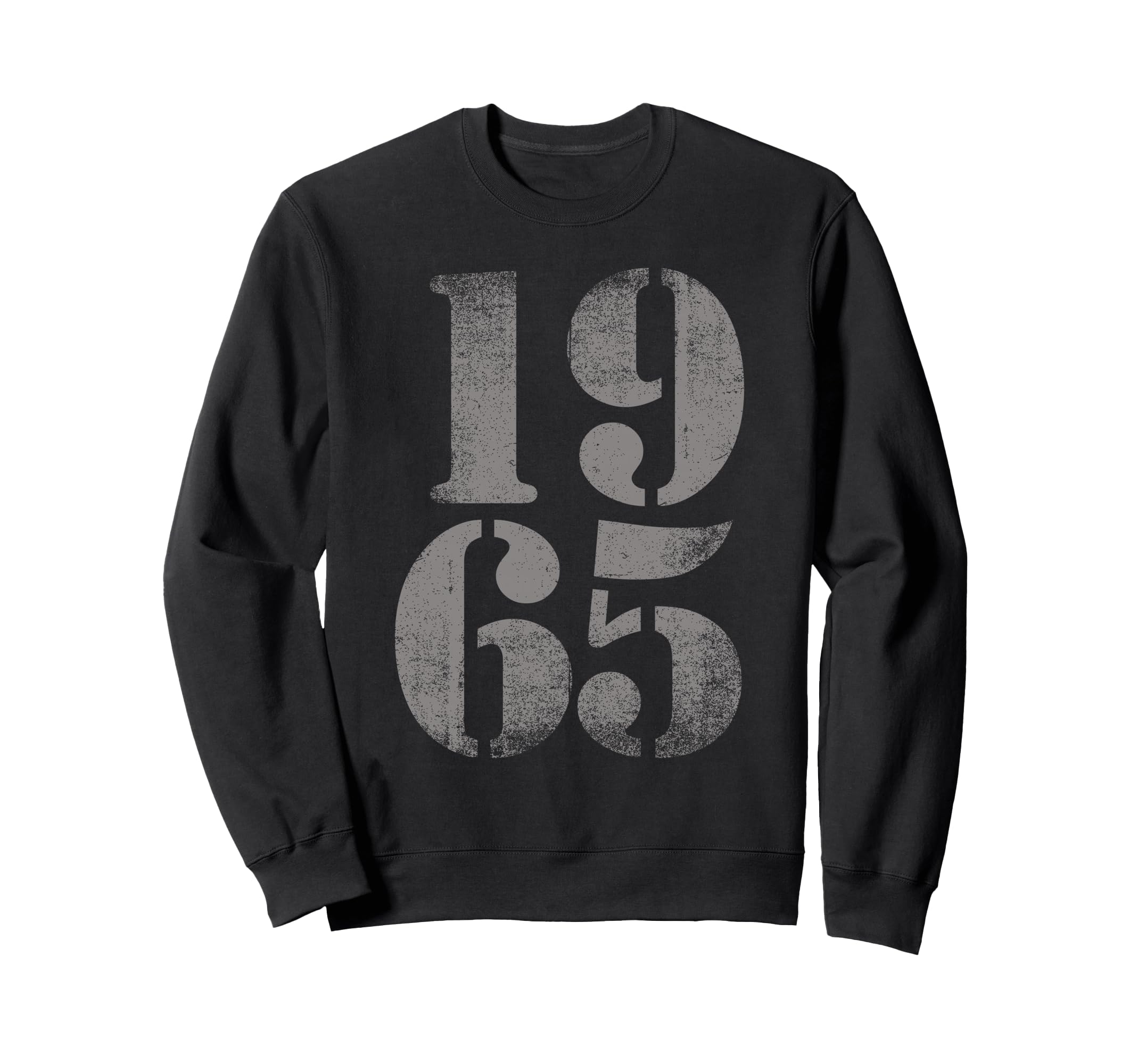 1965 Birth Year Distressed Sweatshirt - Minimalist Print for Adults - T-Shirt, Sweatshirt, Hoodie