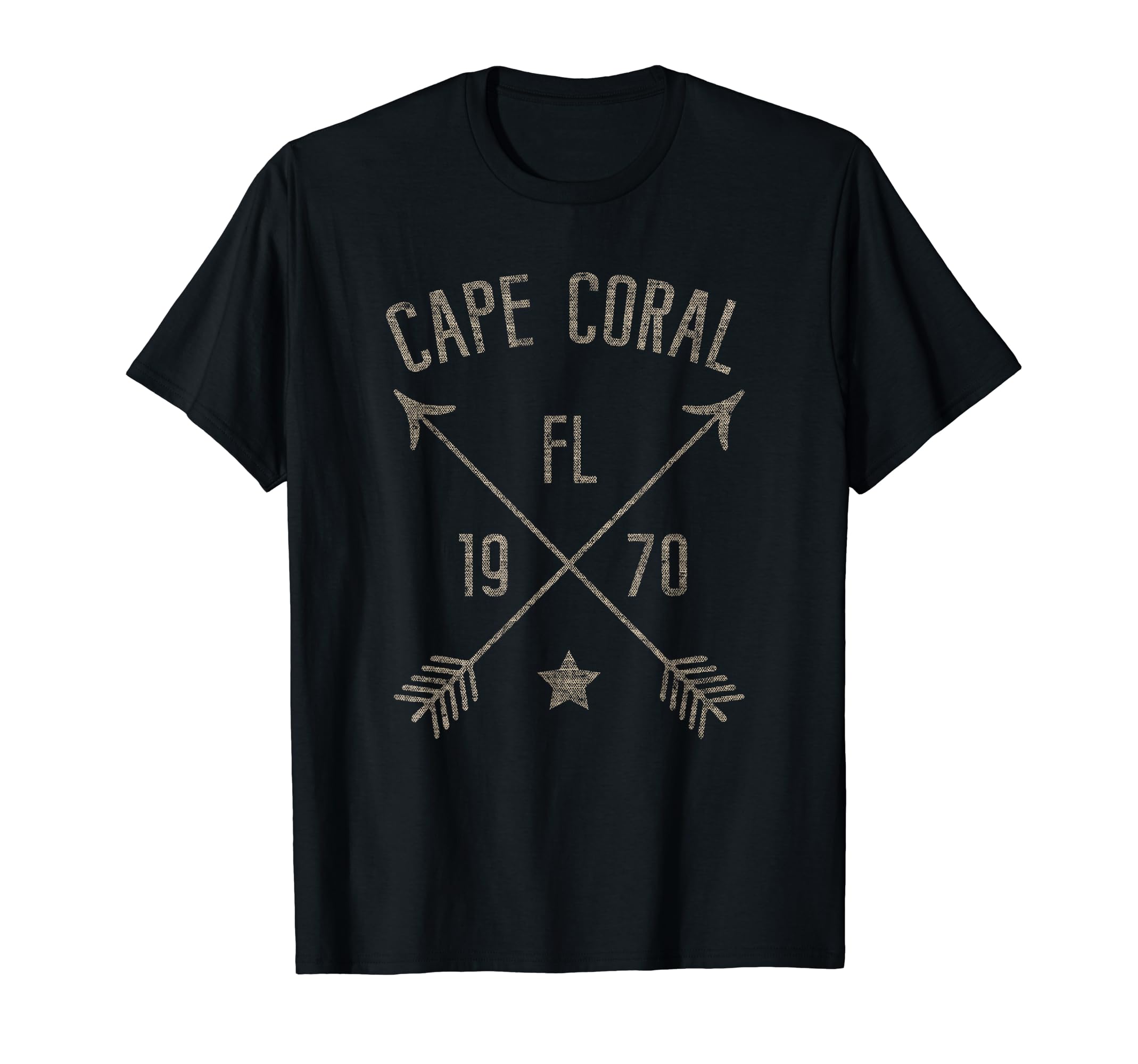Cape Coral Fl Distressed Home City T-Shirt - Fun Novelty Design Men Women - T-Shirt, Sweatshirt, Hoodie