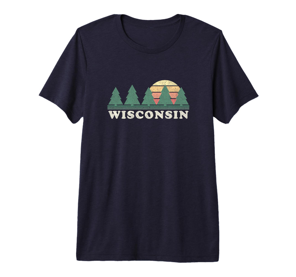 Wisconsin Wi 70S Tri Blend T-Shirt - Graphic Print for Adults - T-Shirt, Sweatshirt, Hoodie