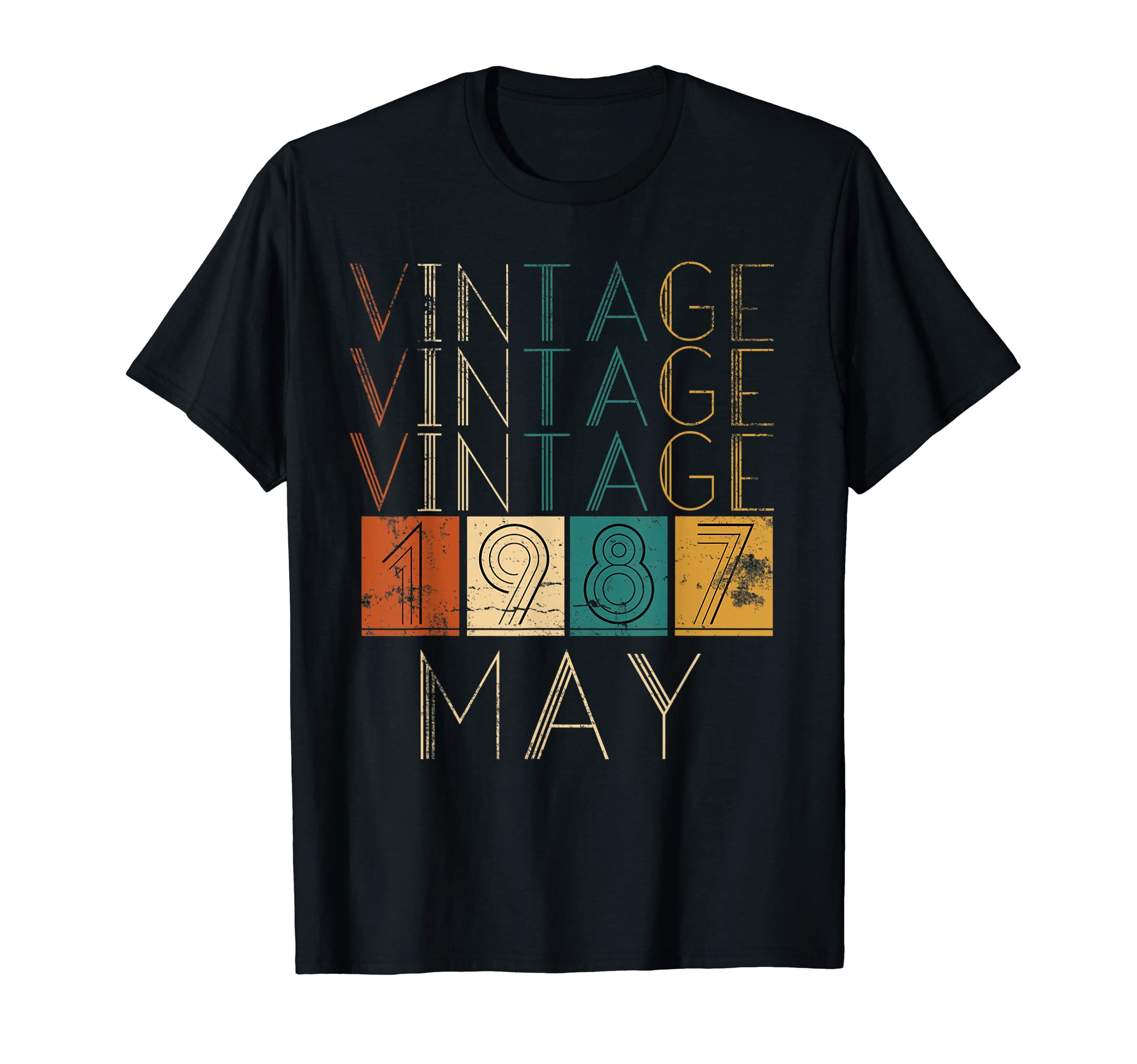Distressed May 1987 Tshirts T-Shirt - Novelty Apparel Men Women - T-Shirt, Sweatshirt, Hoodie