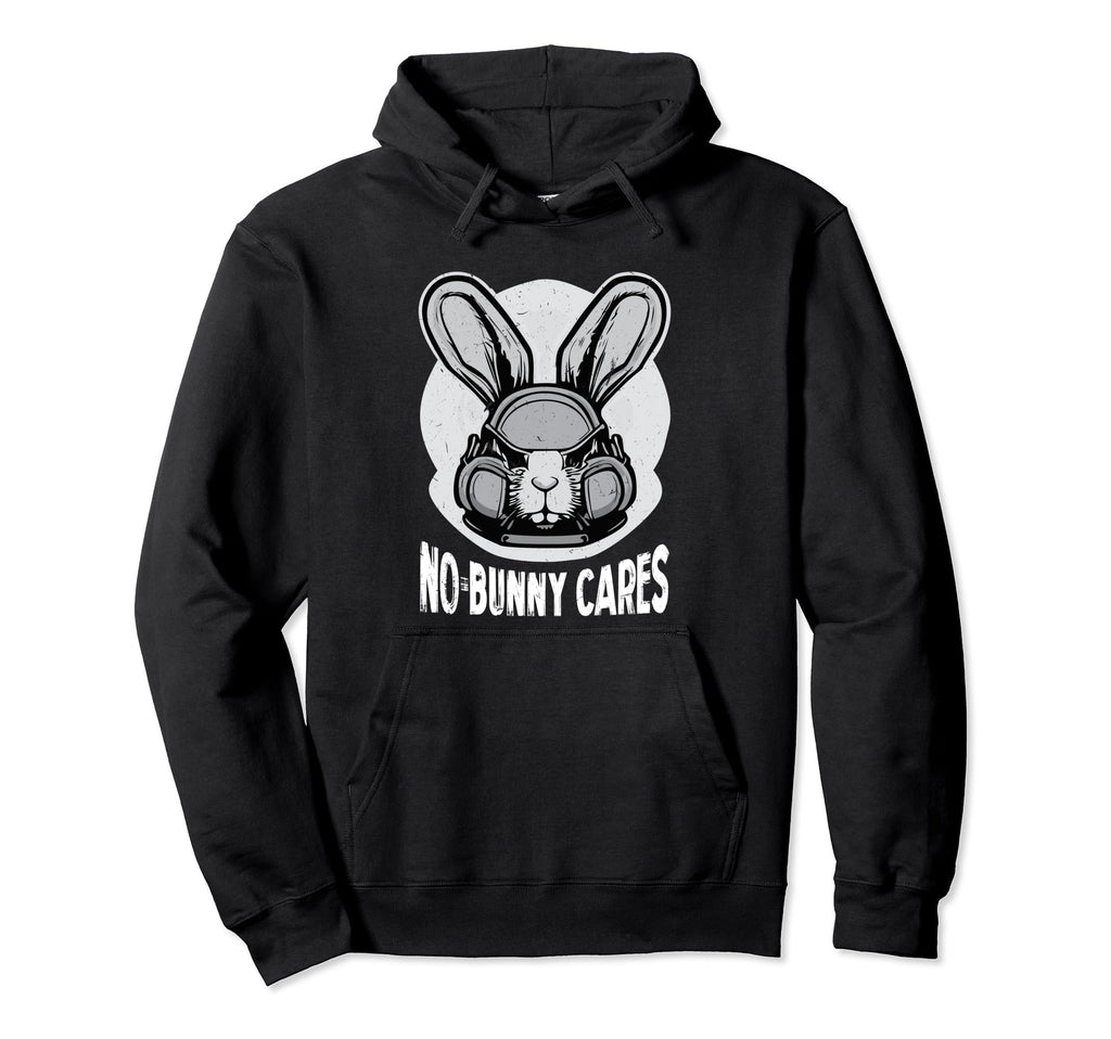 No Bunny Cares Distressed Bunny Lovers Hoodie - Trendy Graphic for Adults - T-Shirt, Sweatshirt, Hoodie
