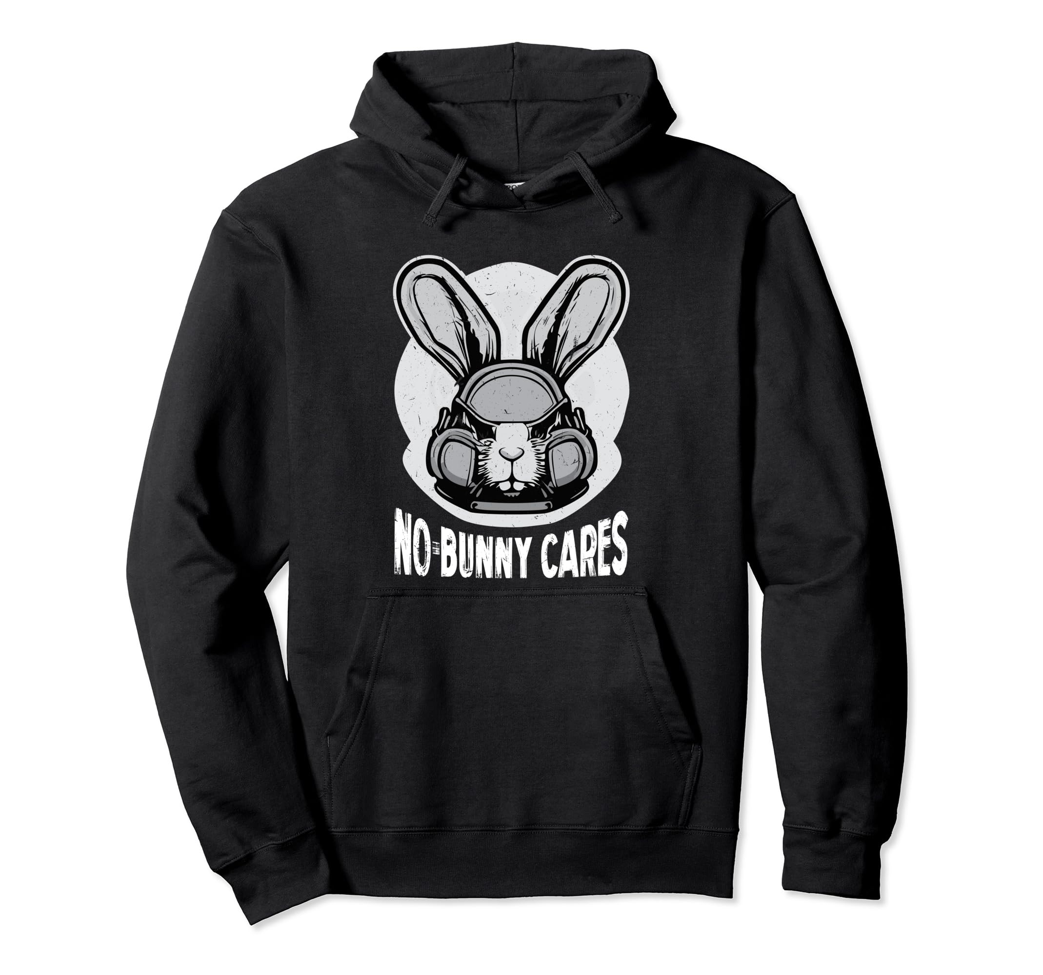 No Bunny Cares Distressed Bunny Lovers Hoodie - Trendy Graphic for Adults - T-Shirt, Sweatshirt, Hoodie