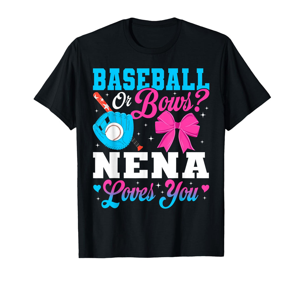 Baseball Or Bows Nena Loves You T-Shirt - Minimalist Print for Adults - T-Shirt, Sweatshirt, Hoodie