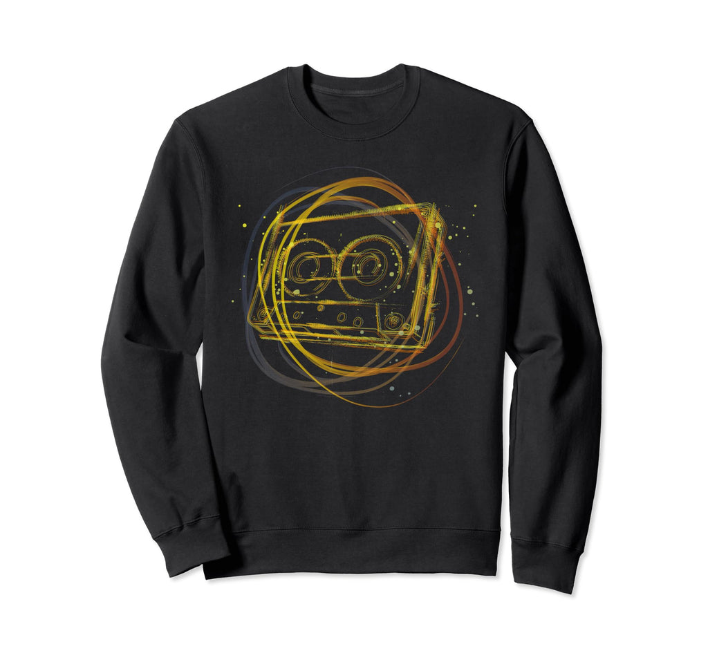 Music Cassettes Music Lovers Old Sweatshirt - Custom Art Print Men Women - T-Shirt, Sweatshirt, Hoodie