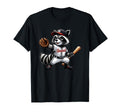 Raccoon Baseball Player T-Shirt - Graphic Print Unisex - T-Shirt, Sweatshirt, Hoodie