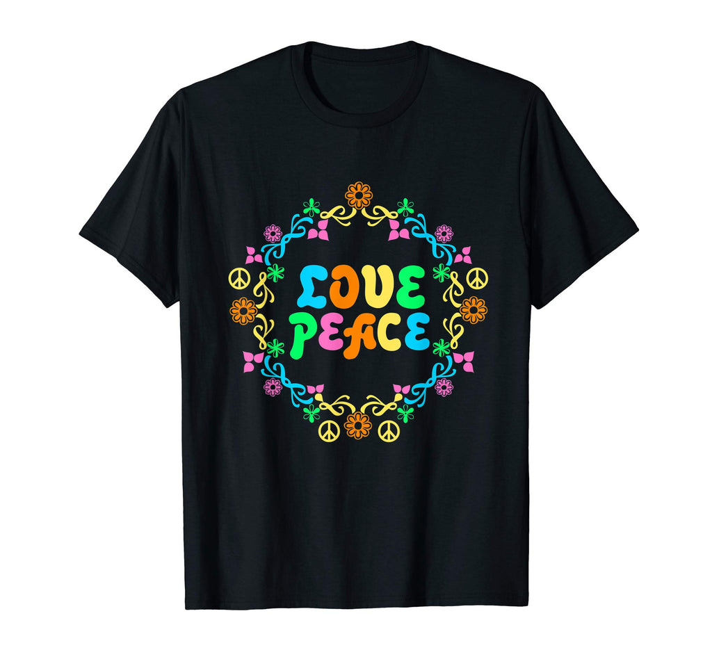 Peace Sign Love 70S Hippie Costume T-Shirt - Streetwear Style Men Women - T-Shirt, Sweatshirt, Hoodie