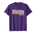 Wichita Kansas Worn Stripes T-Shirt - Aesthetic Graphic Unisex - T-Shirt, Sweatshirt, Hoodie