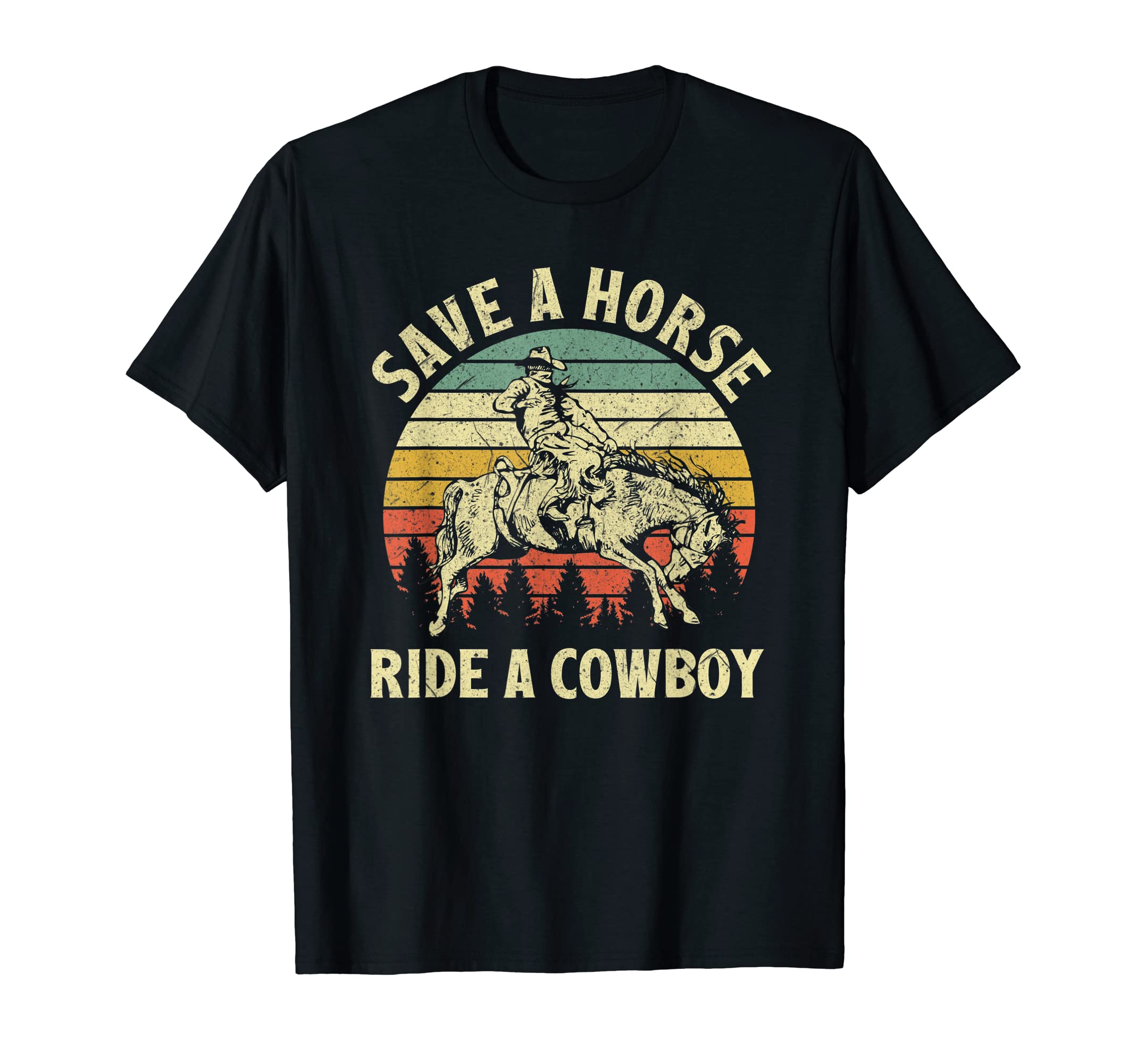 Save Horse Ride Cowboy Western Rodeo T-Shirt - Minimalist Print for Adults - T-Shirt, Sweatshirt, Hoodie