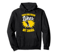 Girlfriend Likes My Swing Baseball Hoodie - Aesthetic Graphic Unisex - T-Shirt, Sweatshirt, Hoodie
