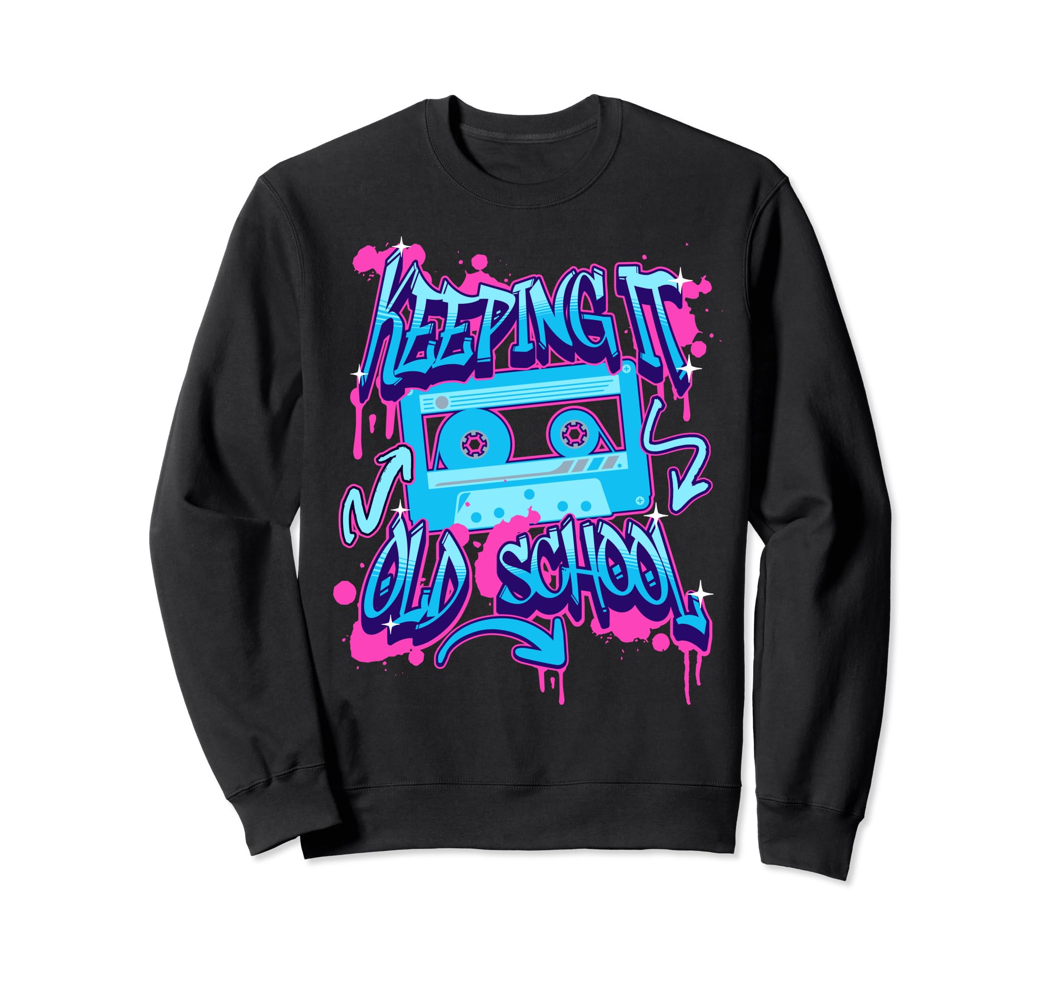 Keeping It Old School Cassette Sweatshirt - Custom Art Print Men Women - T-Shirt, Sweatshirt, Hoodie